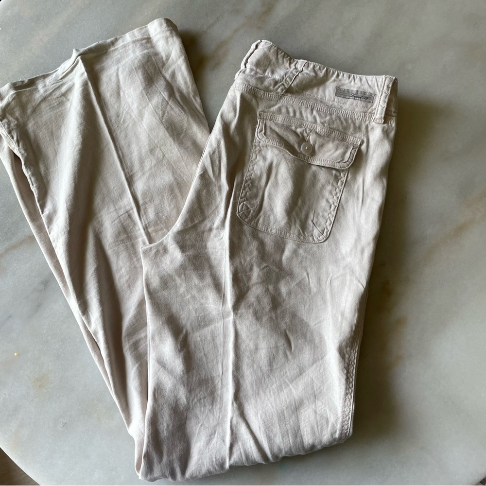 Level 99 Cream Boot Cut Pants